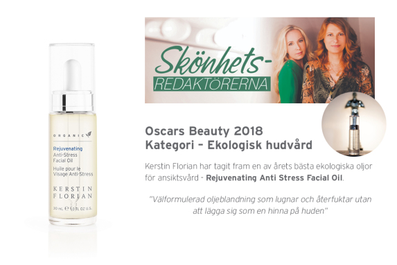 Anti-Stress Facial Oil �r utsedd till �rets ekologiska ansiktsolja av Sk�nhetsredakt�rerna!
