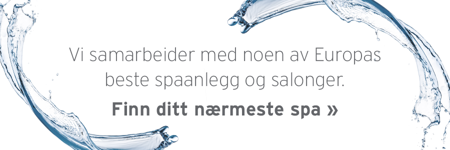 Vi samarbeider med noen av Europas beste spaanlegg og salonger. Finn ditt nærmeste spa »